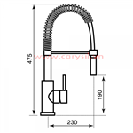 Vòi Rửa Chén Dây Rút Inox Carysil I-2388